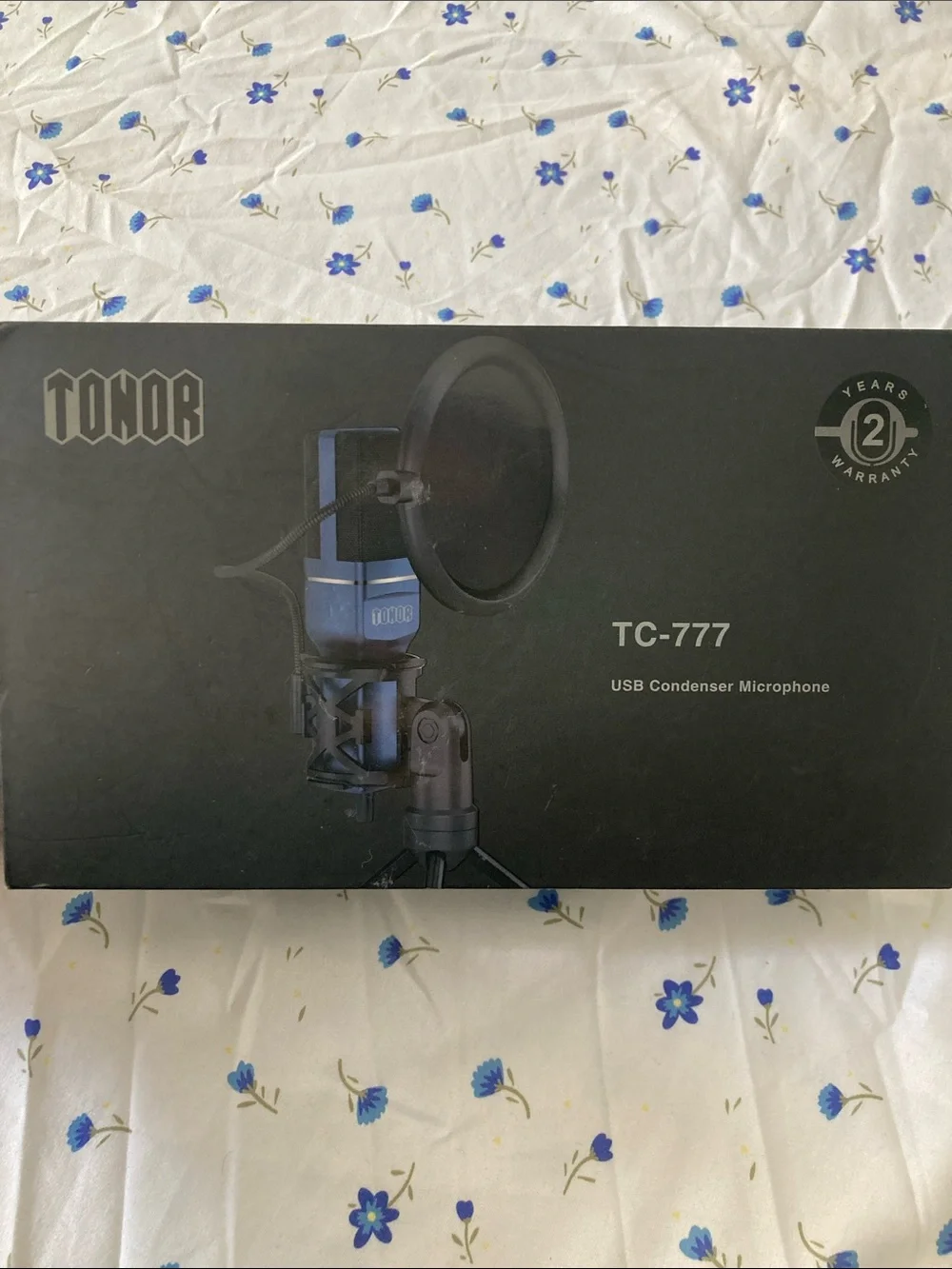 NOR TC-777 Blue USB Condenser Microphone with Pop Filter